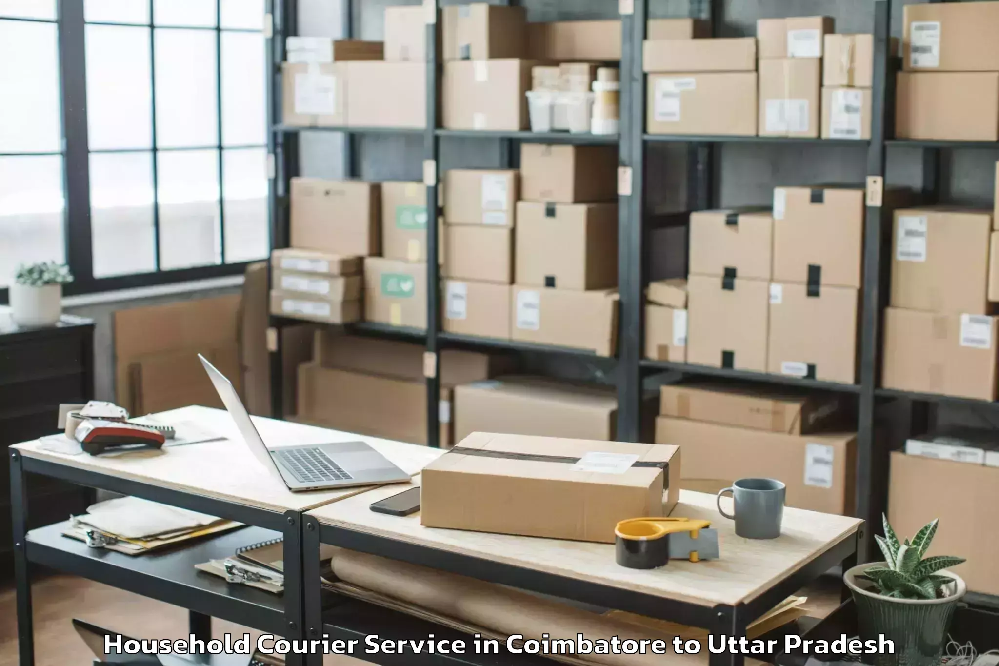 Top Coimbatore to Gursahaiganj Household Courier Available